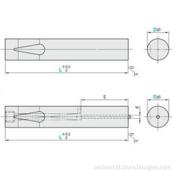 MISUMI Standard ball - lock punch Pin SKD11 / SKH51 Blanks